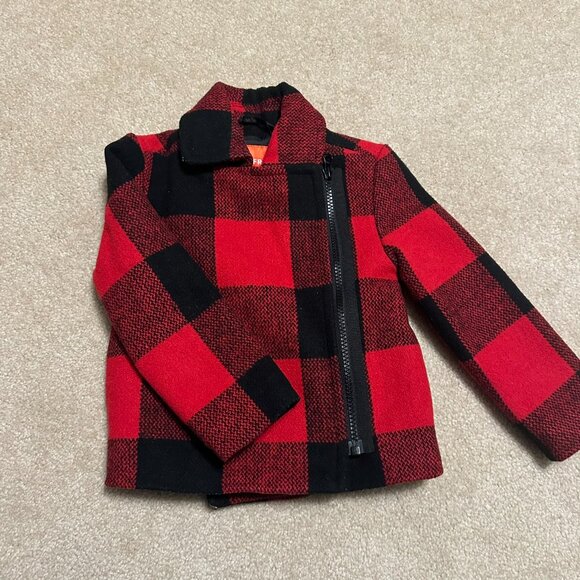 2/$30 Red Plaid Joe Fresh Jacket - Picture 5 of 11